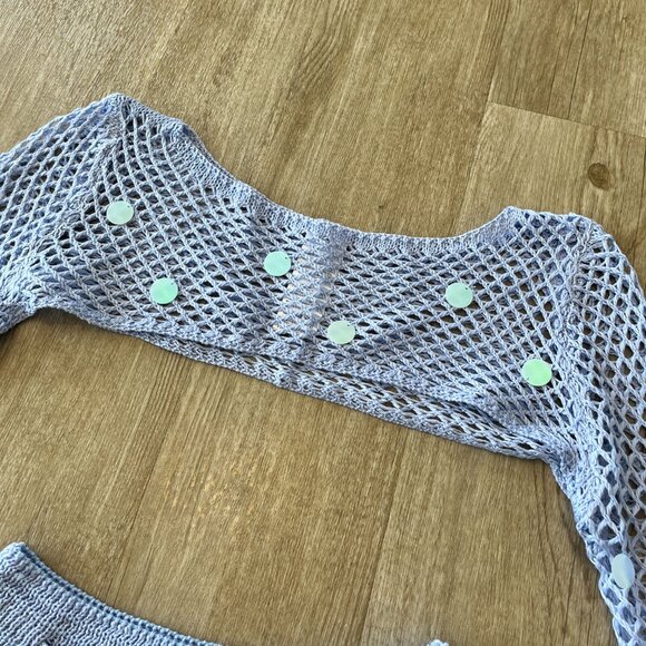 Womens Shein 2 Piece Blue Crochet Set - S - Picture 4 of 7